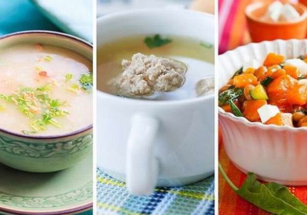 Суп, суп-пюре и овощи